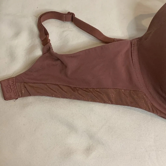 Victoria's Secret Body by Victoria Lined Demi Mauve Sparkle Bra 32D - Picture 5 of 16